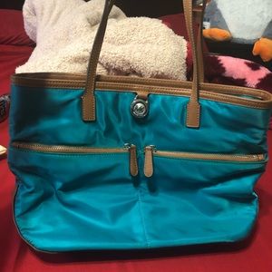 Michael Kors Teal Zippered Satchel